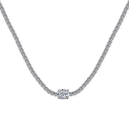 [Perla Lux]1.0 Carat Shining Oval Cut Necklace