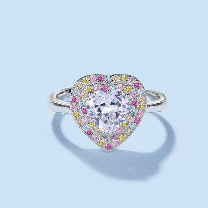 [Perla Lux]Delicate Ebullient Heart Shape Wedding Ring