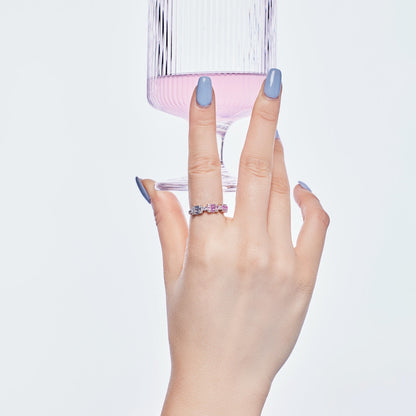 [Perla Lux]Unique Colorful Emerald Cut Party Ring