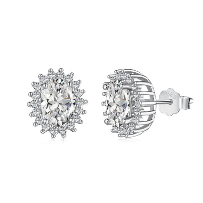 [Perla Lux]Delicate Radiant Oval Cut Daily Earrings