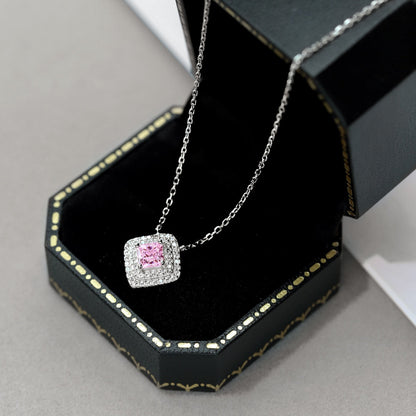 [Perla Lux]Sparkling Asscher Cut Necklace