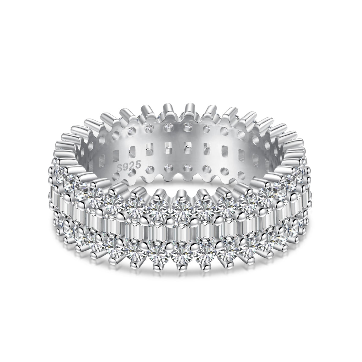 [Perla Lux]Ornate Colorful Radiant Cut Daily Ring