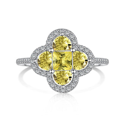 [Perla Lux]Luxurious Eternity Flower Shape Banquet Ring