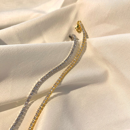 [Perla Lux]Radiant Shinning Princess Cut Tennis Bracelet