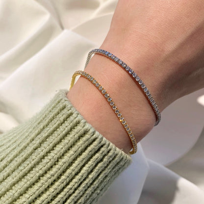 [Perla Lux]Radiant Shinning Princess Cut Tennis Bracelet