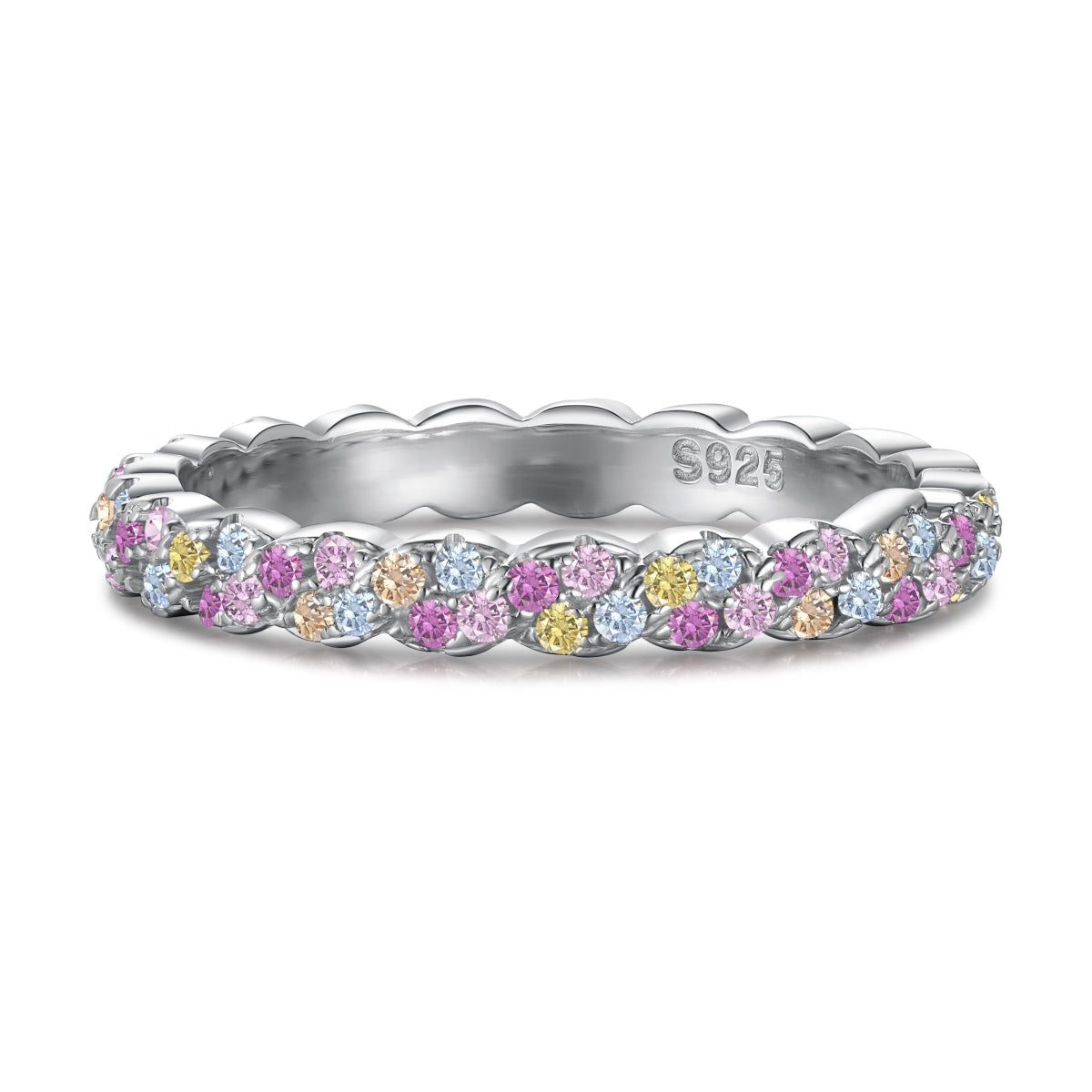 [Perla Lux]Dainty Ebullient Round Cut Daily Ring