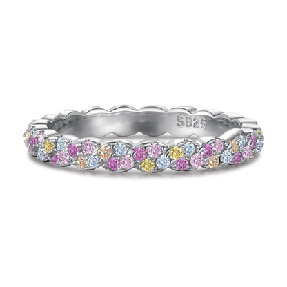 [Perla Lux]Dainty Ebullient Round Cut Daily Ring