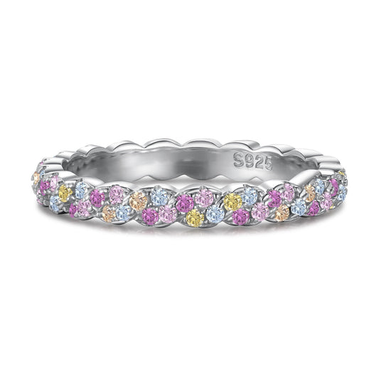 [Perla Lux]Dainty Ebullient Round Cut Daily Ring