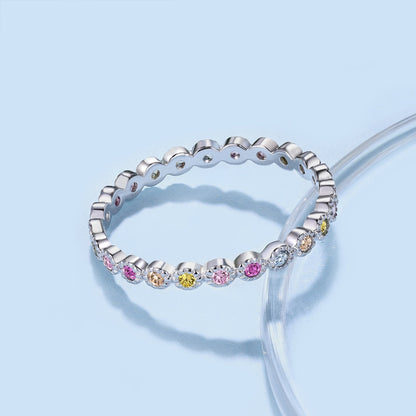[Perla Lux]Radiant Sparkling Round Cut Daily Ring
