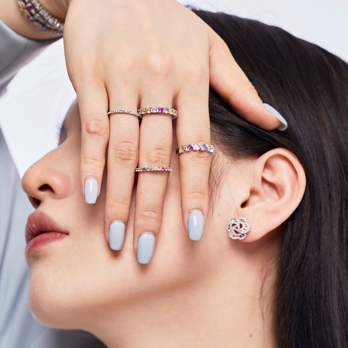 [Perla Lux]Delicate Vibrant Emerald Cut Daily Ring