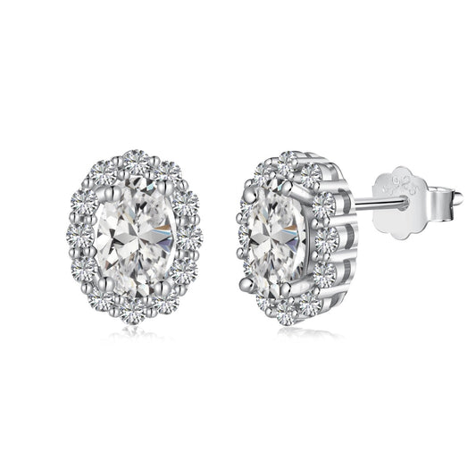 [Perla Lux]Delicate Unique Oval Cut Daily Earrings