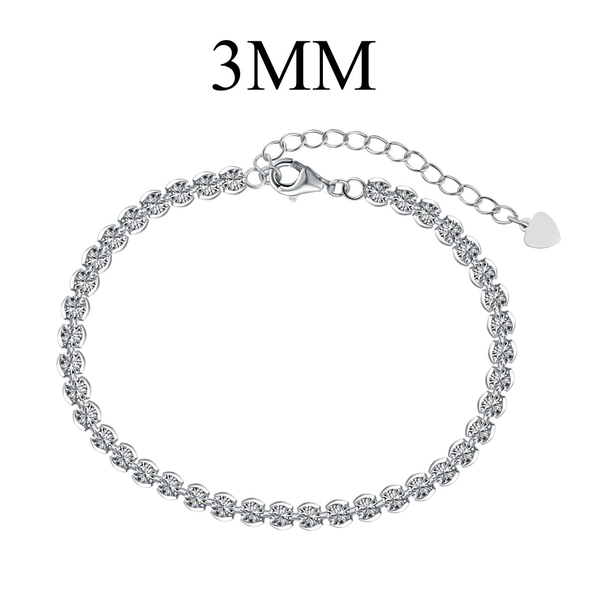 [Perla Lux]Ornate  Sparkling Round Cut Daily Bracelet