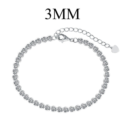 [Perla Lux]Ornate  Sparkling Round Cut Daily Bracelet
