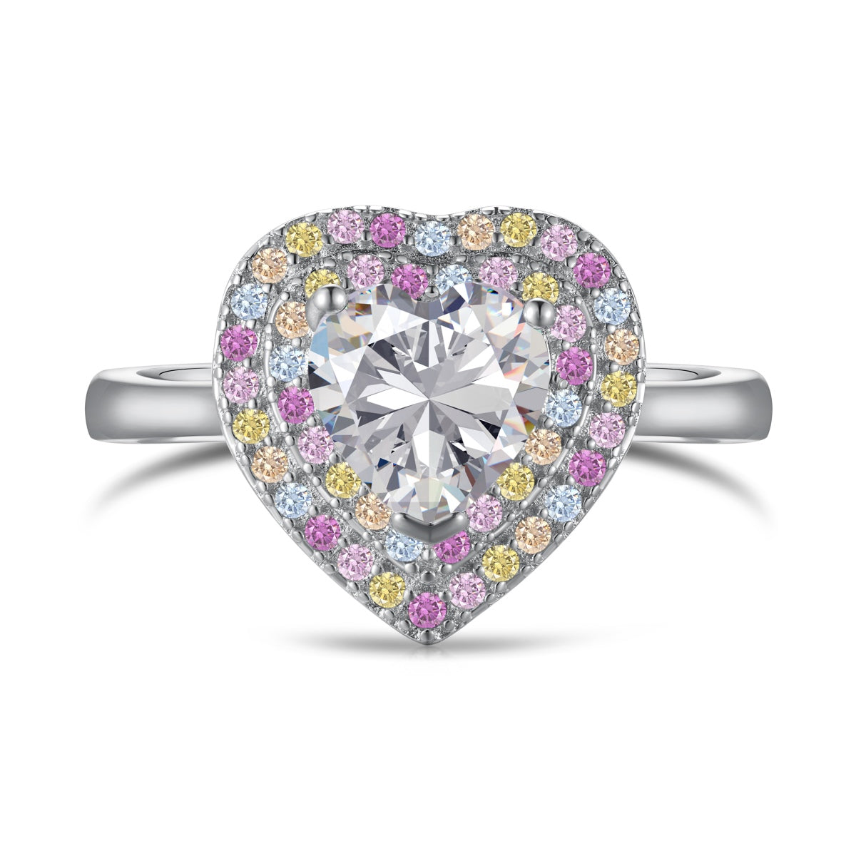 [Perla Lux]Delicate Ebullient Heart Shape Wedding Ring