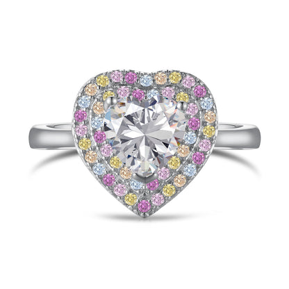[Perla Lux]Delicate Ebullient Heart Shape Wedding Ring