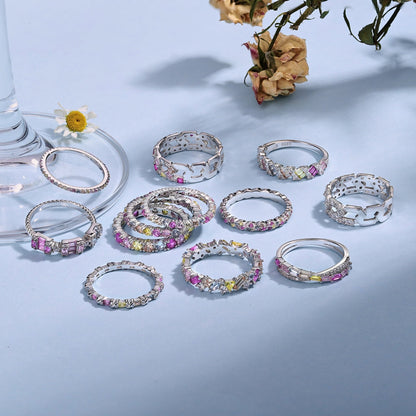 [Perla Lux]Unique Scintillating Round Cut Daily Ring