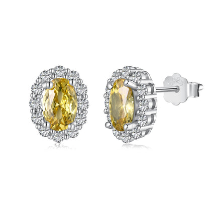 [Perla Lux]Delicate Unique Oval Cut Daily Earrings