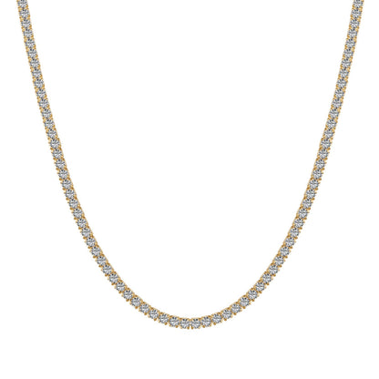 [Perla Lux]Delicate Round Shape Tennis Necklace