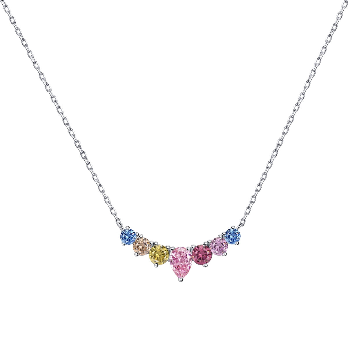 [Perla Lux]Dainty Colorful Heart Necklace