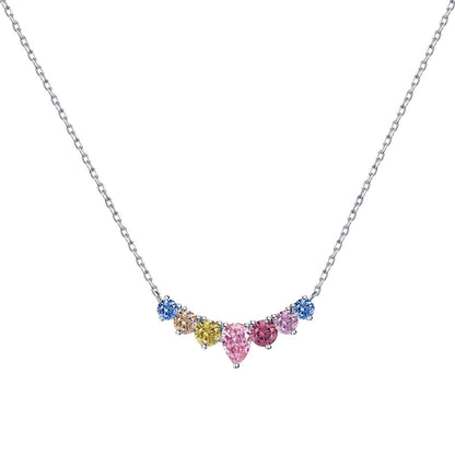 [Perla Lux]Dainty Colorful Heart Necklace