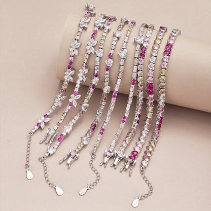 [Perla Lux]Ornate Colorful Butterfly Shape Round Cut Daily Bracelet