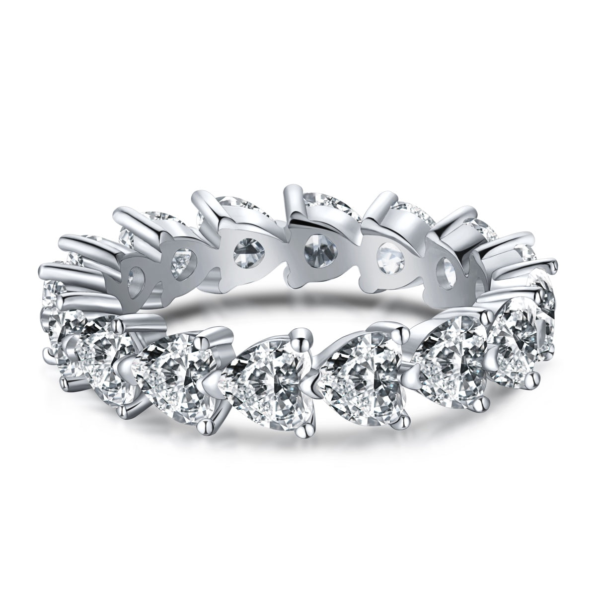 [Perla Lux]0.25 Carat Radiant Romance Heart Cut Lover Ring