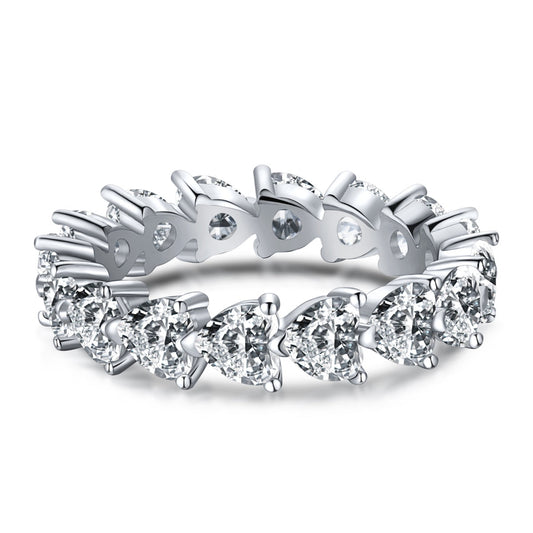 [Perla Lux]0.25 Carat Radiant Romance Heart Cut Lover Ring