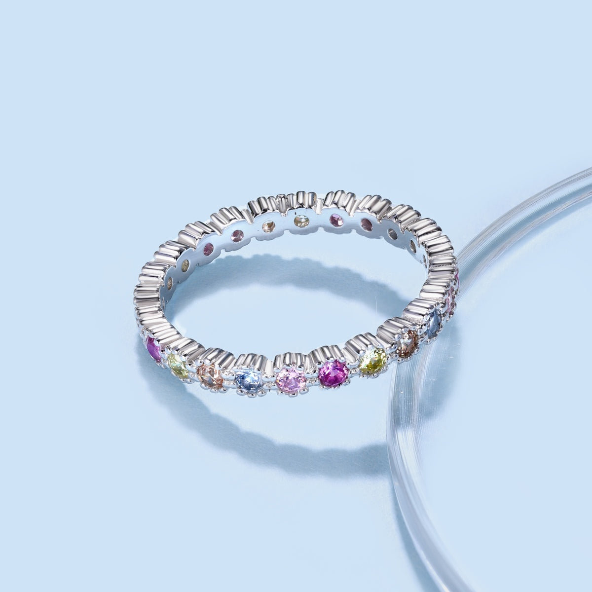 [Perla Lux]Exquisite Colorful Round Cut Party Ring