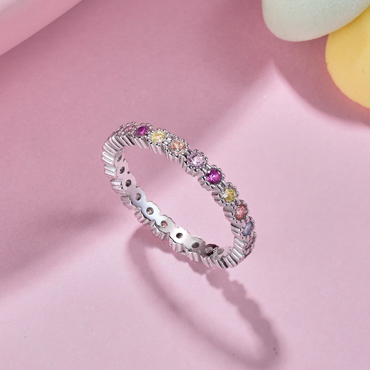 [Perla Lux]Exquisite Colorful Round Cut Party Ring