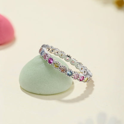 [Perla Lux]Exquisite Colorful Round Cut Party Ring