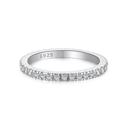 [Perla Lux]Delicate Sparkling Round Cut Daily Ring