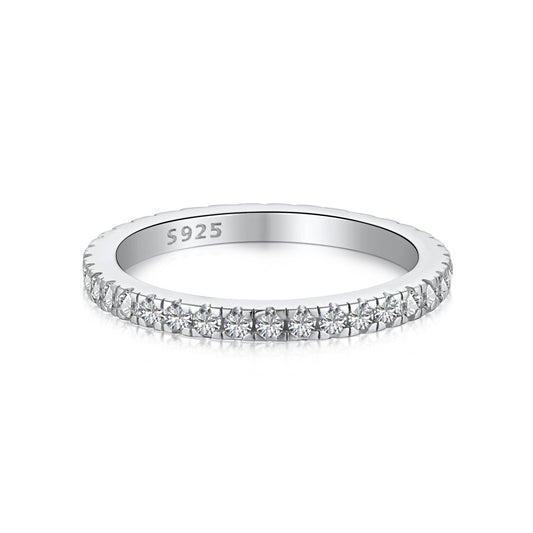 [Perla Lux]Delicate Sparkling Round Cut Daily Ring