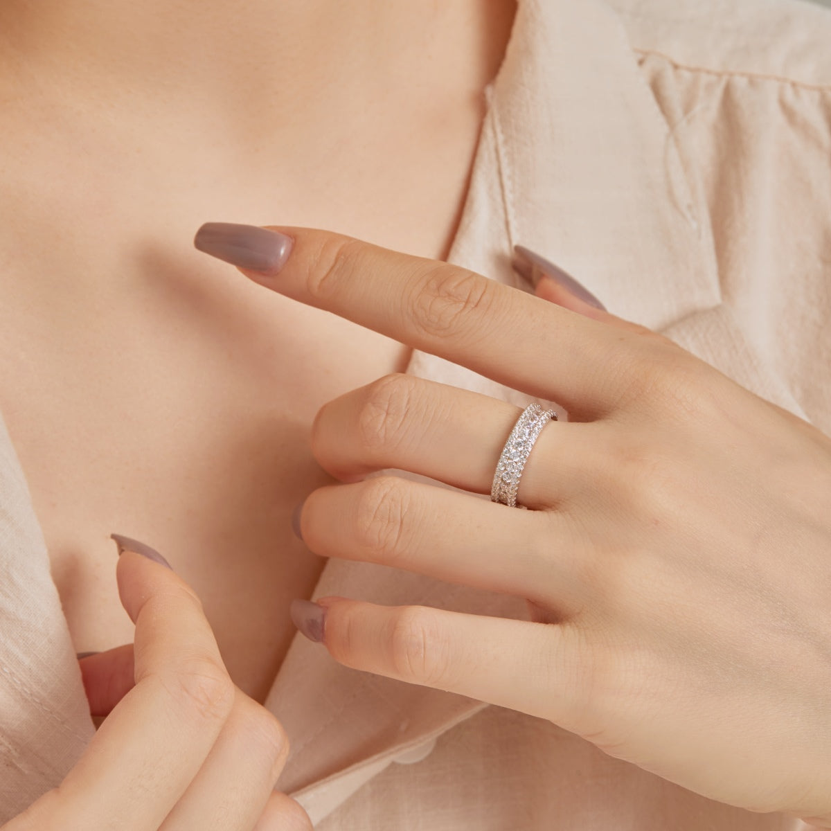 [Perla Lux]Delicate Colorful Round Cut Daily Ring