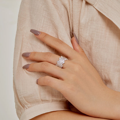 [Perla Lux]Luxurious Colorful Radiant Cut Daily Ring