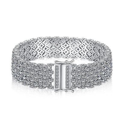 [Perla Lux]Ornate Elegant Round Cut Party Bracelet