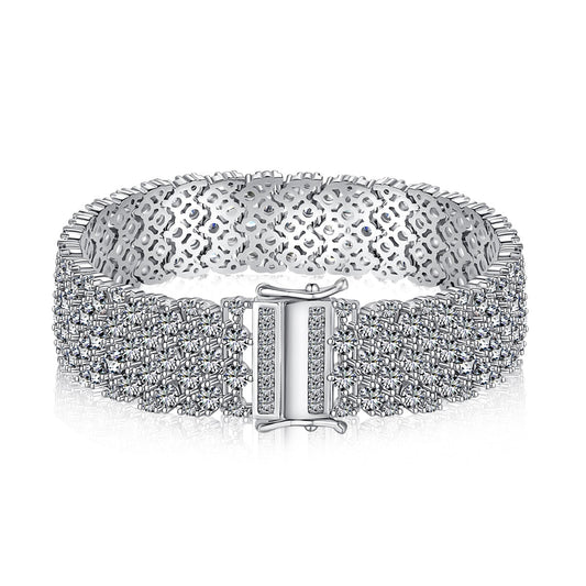 [Perla Lux]Ornate Elegant Round Cut Party Bracelet