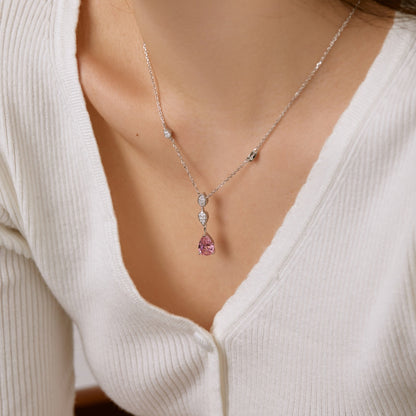 [Perla Lux]Dazzling Pear Cut Necklace