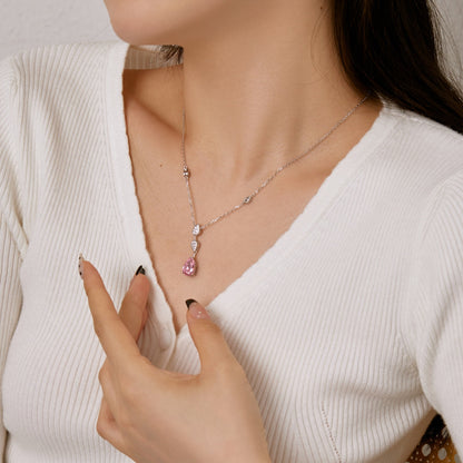 [Perla Lux]Dazzling Pear Cut Necklace