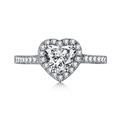 [Perla Lux]Eternity Splashy Romantic Heart Shape Lover Ring