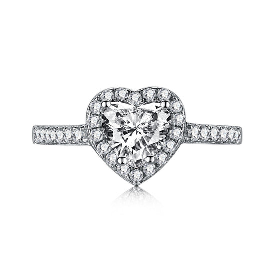 [Perla Lux]Eternity Splashy Romantic Heart Shape Lover Ring