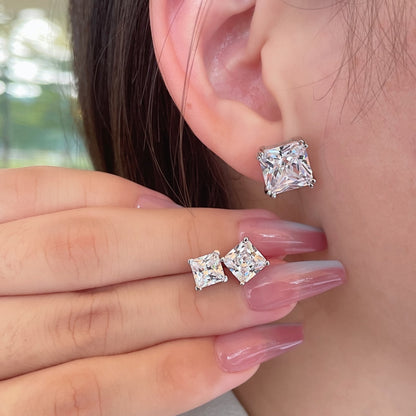 [Perla Lux]Delicate Square Shape Earrings