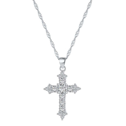 [Perla Lux]Delicate Cross Shape Necklace