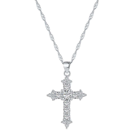 [Perla Lux]Delicate Cross Shape Necklace