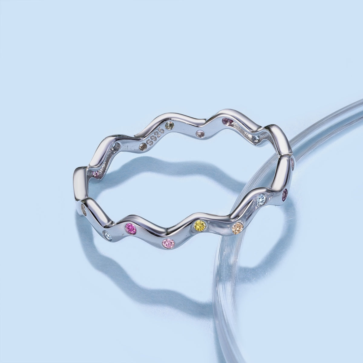 [Perla Lux]Ornate Vibrant Round Cut Daily Ring