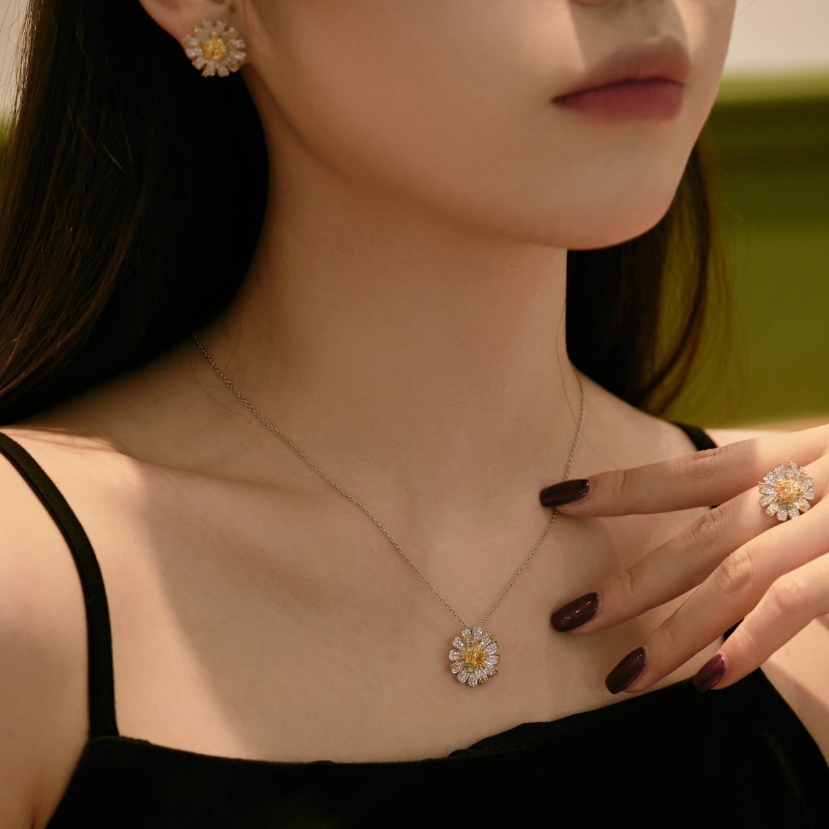 [Perla Lux]Exquisite Daisy Necklace