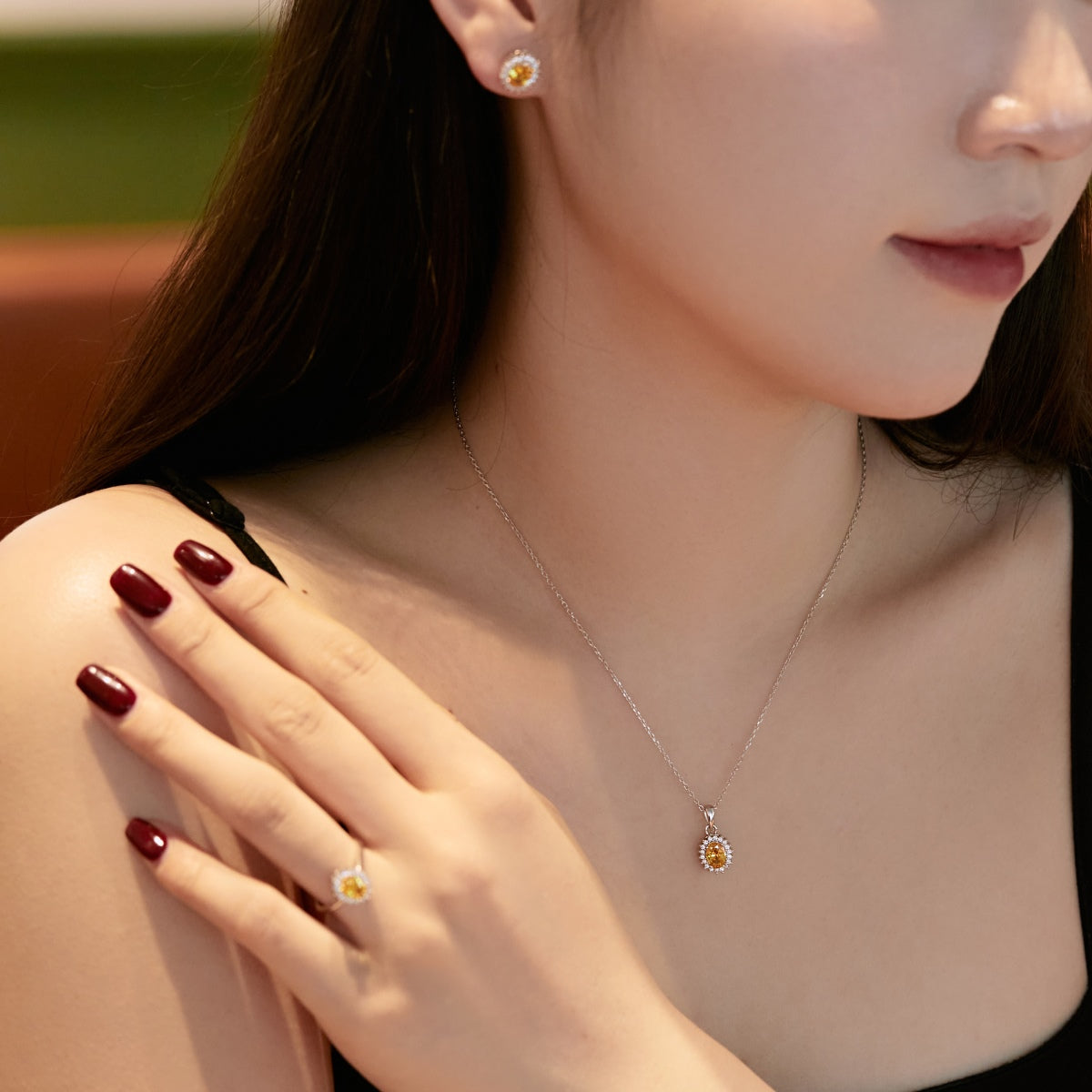[Perla Lux]Delicate Radiant Oval Cut Daily Earrings