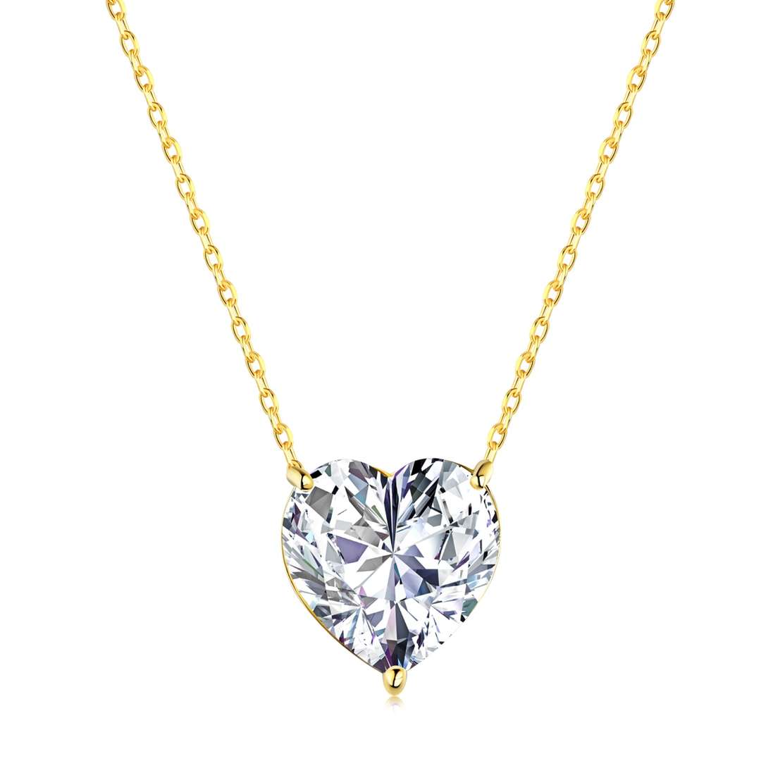 [Perla Lux]6.0 carat Radiant Heart Shape Necklace