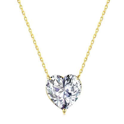 [Perla Lux]6.0 carat Radiant Heart Shape Necklace