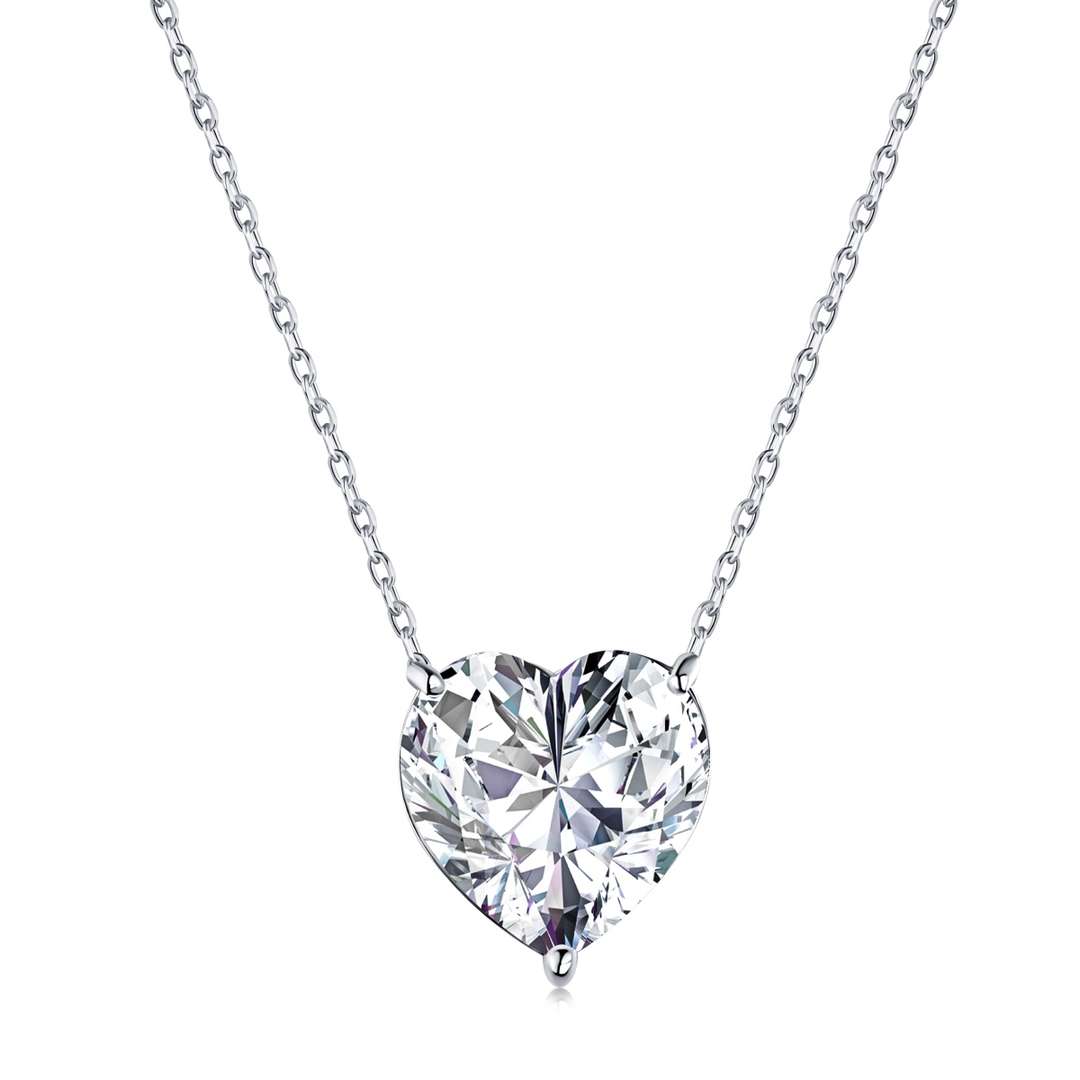 [Perla Lux]6.0 carat Radiant Heart Shape Necklace
