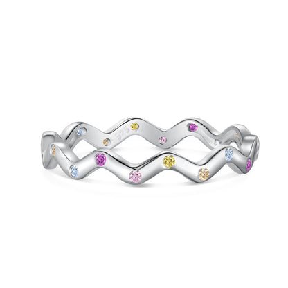 [Perla Lux]Ornate Vibrant Round Cut Daily Ring
